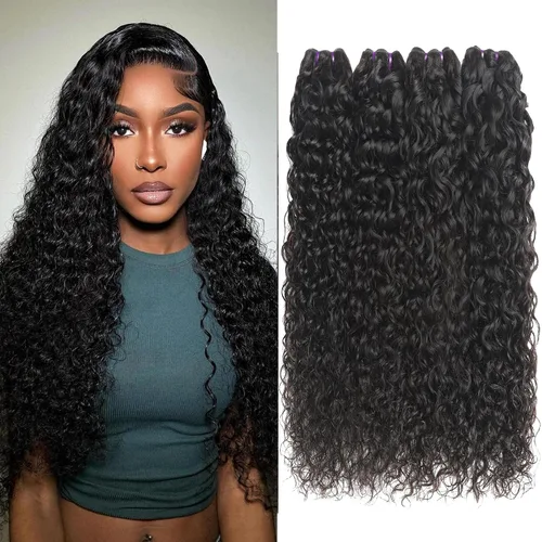 Miniatura 20 de Beauty Queen 16A Paquetes de Cabello Crudo Ondas de Agua 14 16 18 Pulgadas 3 Paquetes 100% Cabello Virgen Brasileño Sin Procesar Paquetes Tejidos