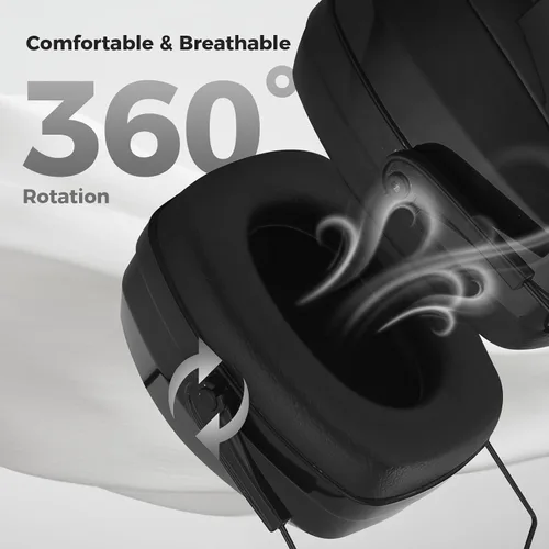 Miniatura 8 de ProCase - Orejeras con cancelación de ruido SNR 33dB, auriculares de protección auditiva para adultos, orejeras insonorizadas para trabajo, corte