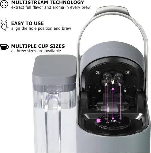 Miniatura 4 de Tazas K reutilizables para Keurig, paquete de 4 cápsulas de café recargables con 5 agujeros, compatibles con Keurig K Supreme, K Slim, K-Duo Gen2