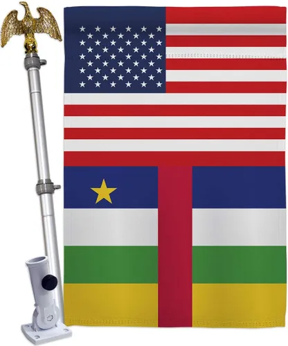 Miniatura 7 de Central African Republic US Friendship Garden House Flags Set Regional USA American Alliance World Country Particular Area Small Decorative Gift