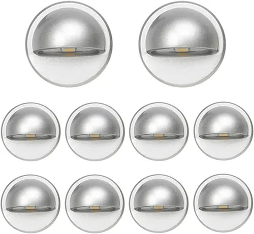 Miniatura 14 de FVTLED juego de luces para escalera, bajo voltaje y resistente al agua IP65 para exteriores con forma de media luna 1-2/5 pulgadas. Luces LED