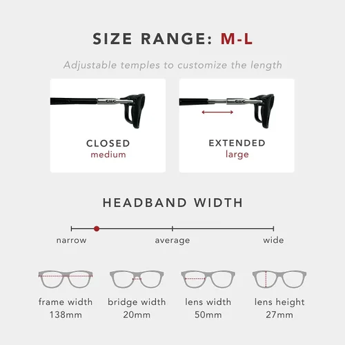 Miniatura 7 de Clic Gafas de lectura magnéticas para hombres o mujeres, lectores de computadora, originales largos Negro
