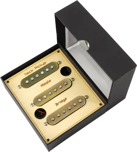 Alnico - Juego de pastillas de guitarra de 5 estratos de bobina individual, para cuello, medio/puente, color crema para guitarra eléctrica Strat