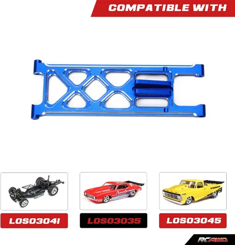 Miniatura 2 de RCAWD Barra de ruedas Truss para Losi 1/10 22S 2WD No Prep Drag Car Azul