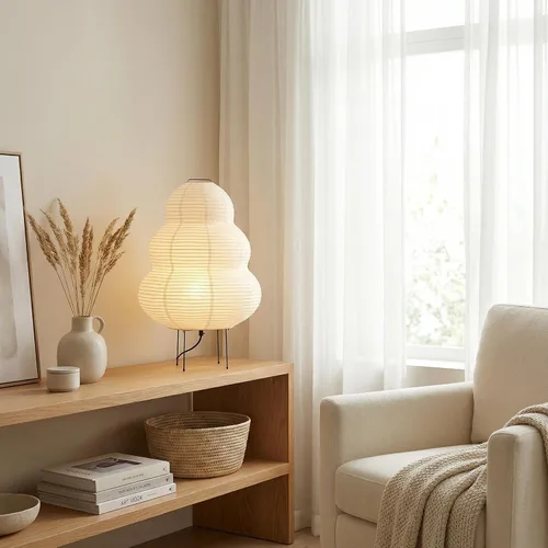 Miniatura 6 de Lámpara de pie de papel japonesa Akari Noguchi • Linterna de papel de arroz • Lámpara de pie japonesa Japandi para iluminación ambiental suave