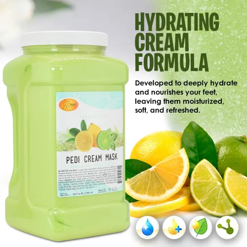 Miniatura 6 de SPA REDI - Mascarilla de crema corporal y pies, limón, 128 onzas - Masaje de pedicura para pies y cuerpo cansados, hidratante, piel fresca