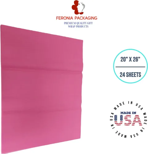 Miniatura 5 de Cuadrados de papel de seda rosa intenso, 24 hojas a granel, papel de regalo premium y suministros de arte para cumpleaños, vacaciones o regalos por