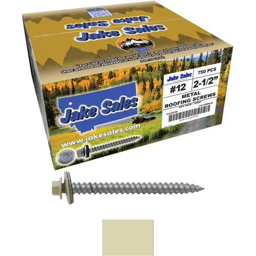 Miniatura 32 de 12 tornillos para techos de metal gris ABC de 2-1/2 pulgadas, cabezal de arandela hexagonal, arranque automático/roscado, arandela EPDM. 1 bolsa