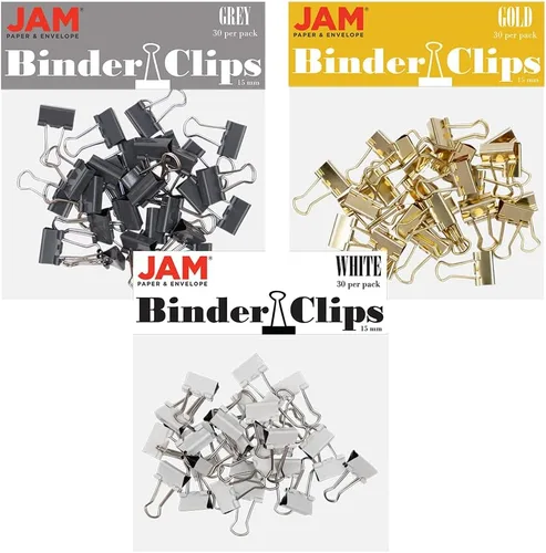 Miniatura 45 de Broches aprietapapeles JAM Paper®, Blanco