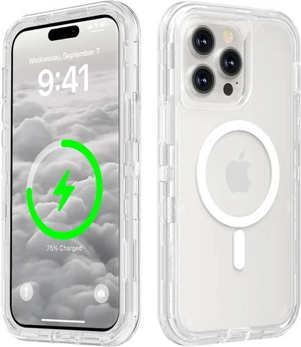 Miniatura 40 de Follaroma para iPhone 17 Pro Max, Funda Compatible con MagSafe, Funda Magnética Transparente de Doble Capa, Funda Resistente Anti-Caída y a Prueba