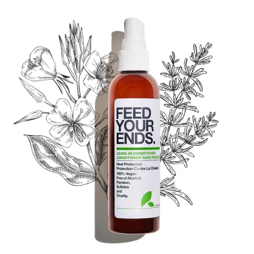 Yarok - Acondicionador sin enjuague Feed Your Ends - Spray orgánico protector térmico y desenredante para el cabello. Fórmula vegana no tóxica a