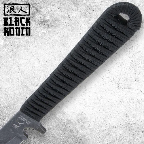 Miniatura 4 de Black Ronin Combat Wakizashi Sword with Injection Molded Sheath Stainless Steel Blade Cord-Wrapped Handle