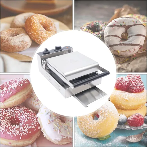 Miniatura 3 de YIYIBYUS Máquina de donut de 12 rejillas comercial/nacional antiadherente Pan eléctrico Donut Pan Máquina para hacer mini máquina de donas de 2