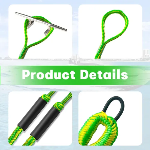 Miniatura 3 de Cuerda de amarre elástica para muelle, cuerda de amarre bungee, cordón elástico, cuerda de amarre para barcos, cuerdas de amarre con absorción