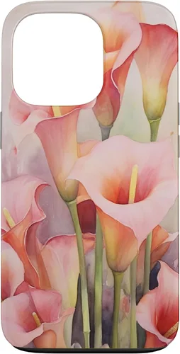 iPhone 13 Pro Calla Lilies Flower Floral Watercolor Case