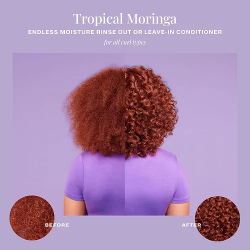 Miniatura 4 de The Mane Choice Tropical Moringa Sweet Oil & Honey Endless Moisture - Acondicionador para enjuagar o sin enjuague, desenreda, suaviza y nutre