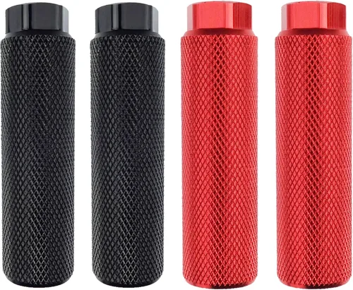 Miniatura 11 de 2 pares de reposapiés de aleación de aluminio para bicicleta de montaña, clavijas de acrobacias traseras, compatibles con ejes de 3/8 pulgadas Negro