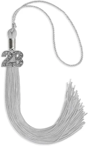 Miniatura 95 de Endea Graduation Borla de un solo color con dije de plata brillante (oro antiguo, 2022)