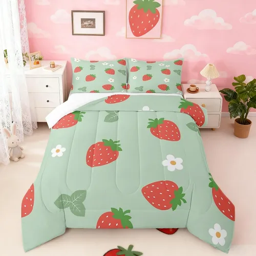 Miniatura 18 de Juego de edredón estampado de ovejas, juego de ropa de cama vintage de granja para niños, niñas, mujeres, adultos, parejas, ovejas, juego de edredón
