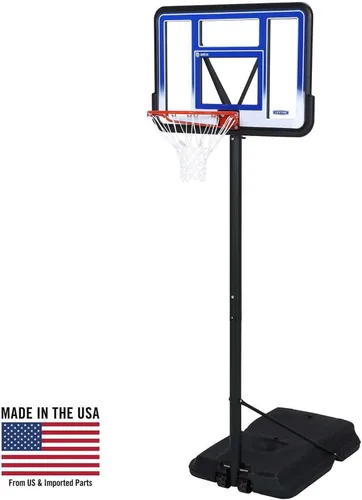 Miniatura 6 de Lifetime Aro de baloncesto portátil para exteriores, tablero trasero de 42 pulgadas, ajuste de altura telescópico de 7.5-10 pies
