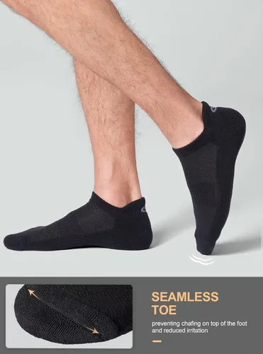 Miniatura 3 de CS CELERSPORT 6 pares de calcetines deportivos para correr al tobillo, calcetines deportivos de corte bajo para hombres y mujeres