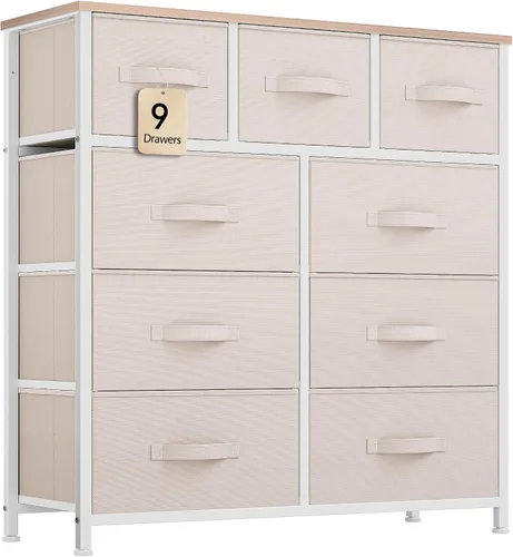 Miniatura 9 de YITAHOME Cómoda con 5 cajones – Torre de almacenamiento de tela, unidad organizadora para dormitorio, sala de estar, armarios – Estructura de acero