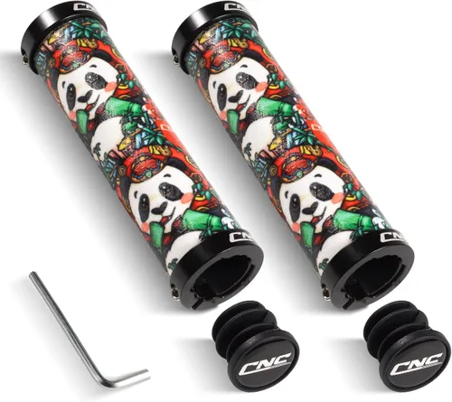 Miniatura 10 de CHOOEE Manillar de bicicleta de montaña con abrazadera de doble bloqueo, manillar de ciclismo antideslizante de goma MTB Grips,0.866 in Bicicletas