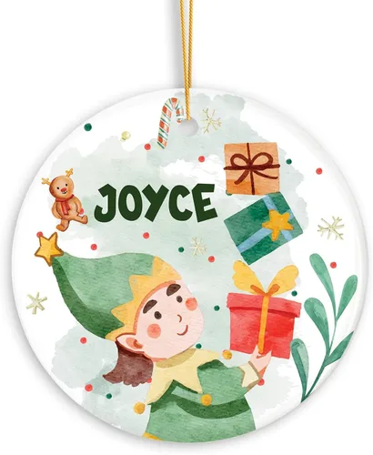 Miniatura 19 de Adorno de muñeco de nieve personalizado, muñeco de nieve de Papá Noel, adorno de Navidad con nombre personalizado, lindo adorno de muñeco de nieve