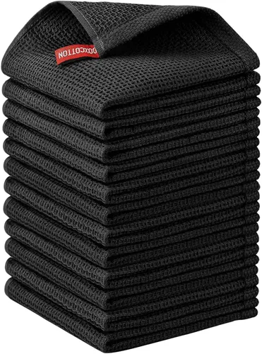 Miniatura 97 de Nialnant - Toalla de cocina 100% algodón, tejido gofre, suave, absorbente y de secado rápido, toallas para secar platos, trapos de limpieza - Multi
