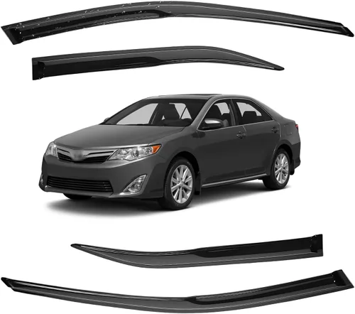 Miniatura 166 de Viseras para ventanas para Mazda 3 Sedán 4 puertas 2004 2005 2006 2007 2008 2009 estilo JDM Mugen, deflector de viento, protector solar y de lluvia