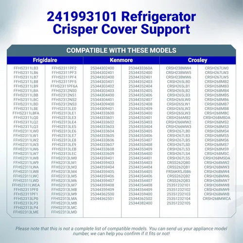 Miniatura 8 de BlueStars 241993101 Reemplazo de la cubierta para frigorífico para refrigeradores Frigi.daire y Kenmore – Reemplaza AP4427109 1513082 240423701