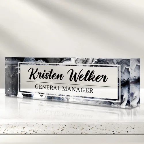 Miniatura 39 de Placa de nombre personalizada para escritorio, placas de nombre grabadas personalizadas para hombre, regalos del día del jefe para jefe, decoración