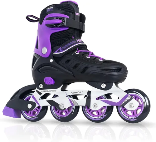 MammyGol - Patines en línea ajustables para adultos, patines seguros y duraderos con ruedas gigantes, patines profesionales de alto rendimiento para