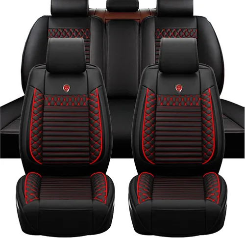 Juego completo de 5 fundas de asiento para X1 X2 X3 X4 X5 X6 Z4, piel sintética, protección para asiento delantero y trasero, impermeable, fácil