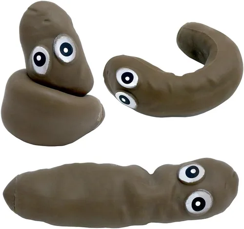 Miniatura 8 de Paquete de 3 Juguetes Novedosos Divertidos Elásticos Sensoriales para Aliviar el Estrés con Forma de Caca, Broma Engañosa Fidget para Ansiedad
