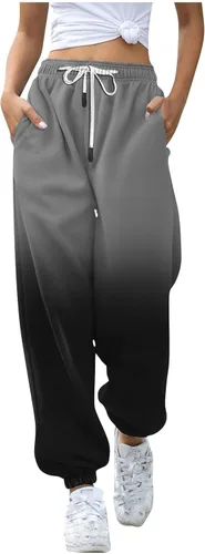 Pantalones deportivos gigitales con estampado en color para mujer, holgados, casuales, con cintura elástica, con cordón, tallas S-2XL