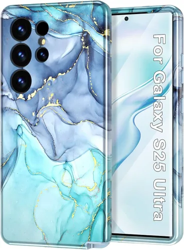 Miniatura 66 de Btscase para Samsung Galaxy S25, [Probado contra caídas de grado militar] Funda protectora de diseño de patrón de mármol, resistente, delgada