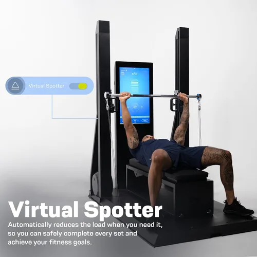 Miniatura 6 de OxeFit XS1 Peak Smart Home Gym - Máquina todo en uno de fuerza, cardiovascular y pilates con entrenamientos adaptativos, entrenamiento de IA