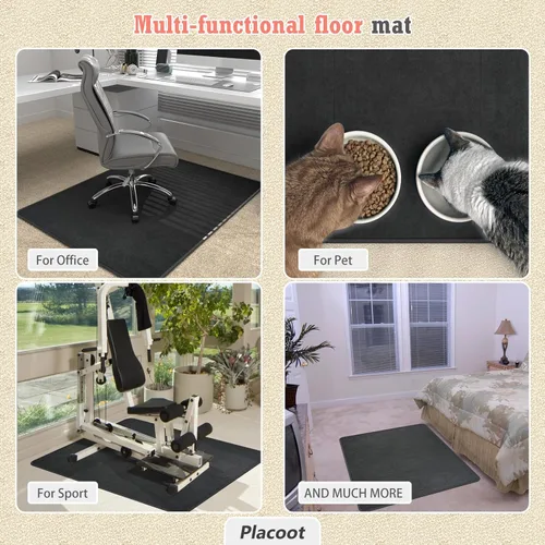 Miniatura 3 de Tapete para silla de oficina resistente para alfombra y piso de madera dura, tapete bohemio para silla de escritorio, 36 x 48 pulgadas, tapete