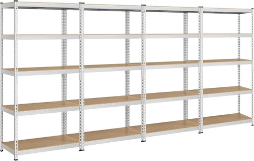 Miniatura 17 de Topeakmart 4 estantes utilitarios de 5 niveles, estantes de almacenamiento de metal, estantería de garaje, estantes de almacenamiento ajustables Azul