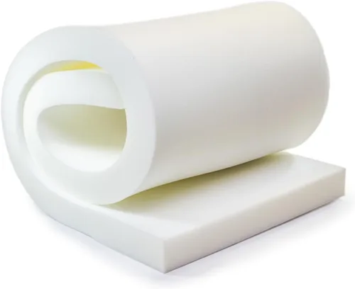 Miniatura 6 de AK Trading CO. Cojín de espuma para tapicería (reemplazo de asiento, hoja de tapicería, acolchado de espuma), alta densidad (2x24x72), blanco