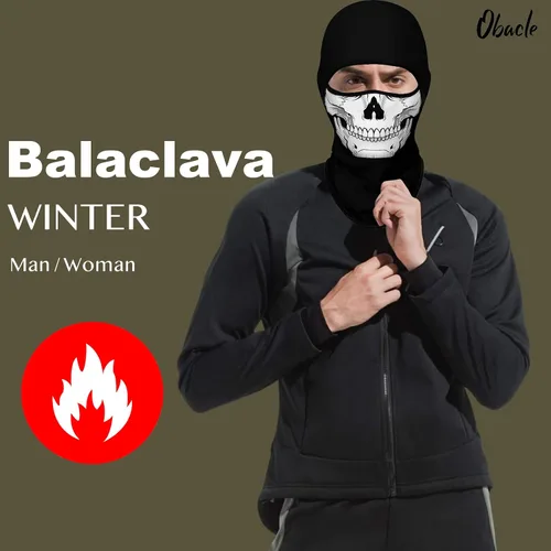 Miniatura 23 de Obacle Pasamontañas para hombres y mujeres, para invierno, clima frío, esquí, ciclismo, caza