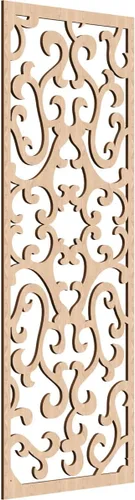 Miniatura 124 de Smithfield Paneles de pared decorativos de madera con calado, 13 3/8 pulgadas de ancho x 34 3/8 pulgadas de alto x 3/8 de alto, roble rojo rojo