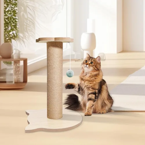 Miniatura 7 de Árbol para gatos de 18 pulgadas de alto para gatitos, poste rascador de yute con bola colgante para gatitos y gatos adultos, torre pequeña