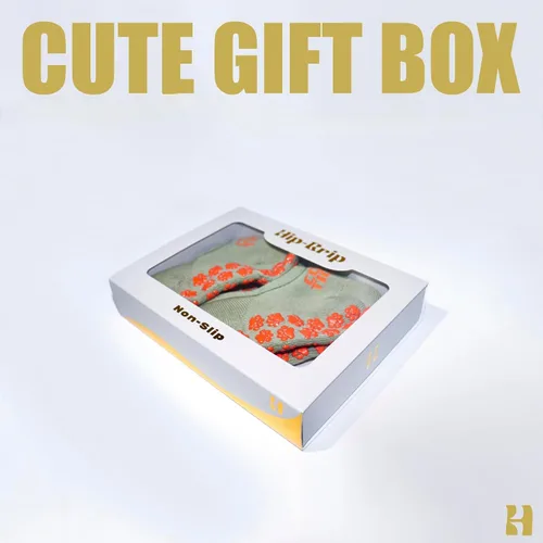 Miniatura 6 de Calcetines para caminar para bebés, caja de regalo, calcetines con pinzas antideslizantes antideslizantes 2 pares para niños y niñas de 6 a 24