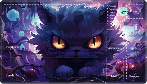 Miniatura 56 de Alfombra de juego con zonas para juego de cartas MTG, alfombras de juego de mesa, alfombras de juego de mesa de Magic, 61x35.5 cm, alfombra de juego