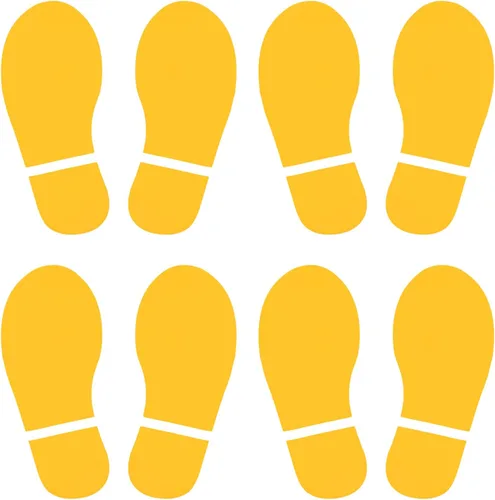 Miniatura 9 de PATIKIL Adhesivo de huellas de 6 x 2.5 pulgadas, 4 pares de zapatos de PVC para decoración de clase, guía de escaleras, color negro