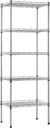 Miniatura 12 de BestOffice Estantes de almacenamiento de 5 estantes, estantería ajustable, estantes de metal, 11.6 pulgadas de profundidad x 21.5 pulgadas de ancho