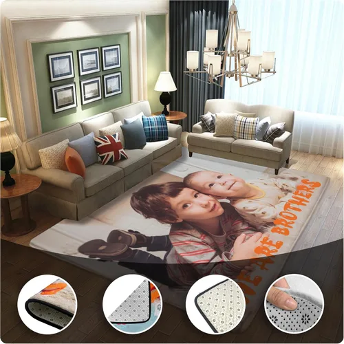 Miniatura 4 de Alfombra personalizada con logotipo para dormitorio, alfombras personalizadas añade tu propia foto y texto, alfombra de área personalizada