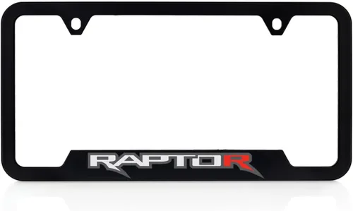 Miniatura 10 de Marco de Placa de Licencia de Metal Negro Ford Raptor